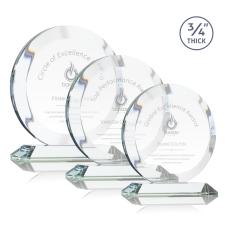 Delarosa Clear Circle Crystal Trophy - Crystal Trophies