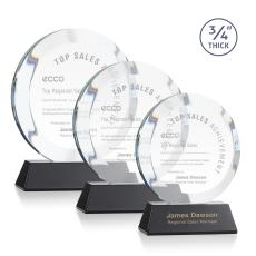Delarosa on Helton Base Black Circle Crystal Trophy - Crystal Trophies