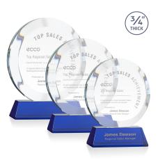 Delarosa on Helton Base Blue Circle Crystal Trophy - Crystal Trophies