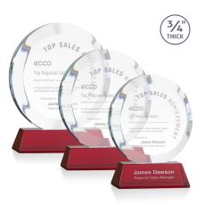 Delarosa on Helton Base Red Circle Crystal Trophy - Crystal Trophies