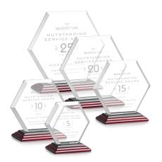 Santos Rosewood Polygon Crystal Trophy - Eco-Friendly Trophies