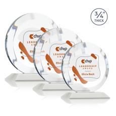 Delarosa Full Color Fagan Circle Crystal Trophy - Crystal Trophies