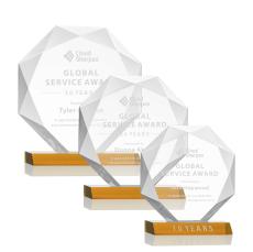 Minor Amber Polygon Crystal Trophy - Crystal Trophies
