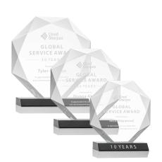 Minor Black Polygon Crystal Trophy - Crystal Trophies