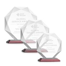 Minor Rosewood Polygon Crystal Trophy - Eco-Friendly Trophies