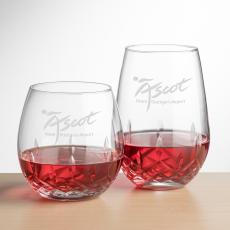 Napier Stemless Wine - Deep Etch - Wine Glasses