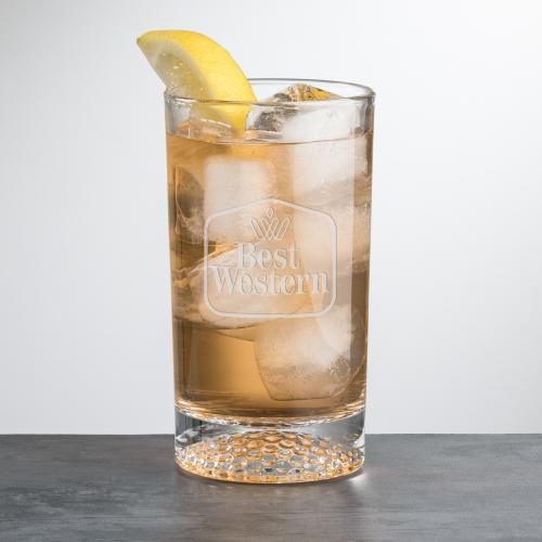 Custom Barware Glasses - Cocktail Glasses - Fairway Golf Hiball - Deep Etch