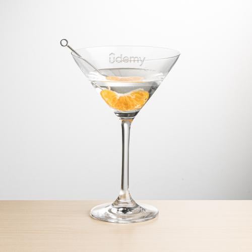Custom Barware Glasses - Cocktail Glasses - Robles Martini - Deep Etch