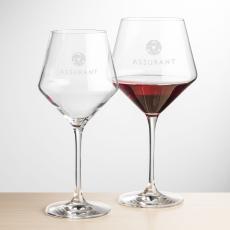Ledford Burgundy Wine - Deep Etch - Wine Glasses