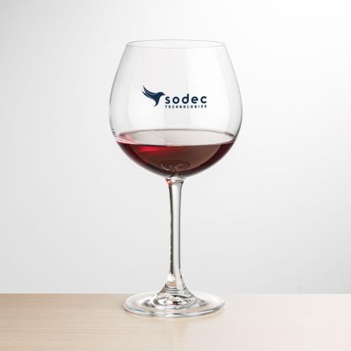 Custom Barware Glasses - Wine Glasses - Robles Burgundy Wine - Imprinted