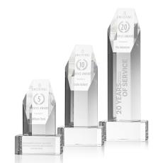 Holbrok Towers on Clear Base Crystal Trophy - Crystal Trophies