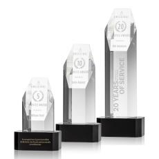 Holbrok Towers on Black Base Crystal Trophy - Crystal Trophies