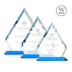 Apex Sky Blue Crystal Trophy - Crystal Trophies