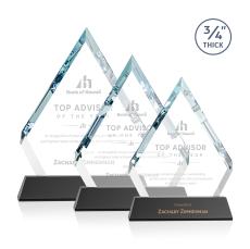Apex on Helton Base Black Crystal Trophy - Crystal Trophies