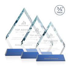Apex on Helton Base Blue Crystal Trophy - Crystal Trophies