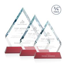 Apex on Helton Base Red Crystal Trophy - Crystal Trophies