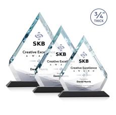 Apex Full Color Black Crystal Trophy - Custom Trophies