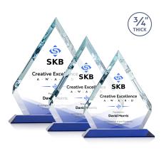 Apex Full Color Blue Crystal Trophy - Custom Trophies