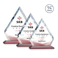 Apex Full Color Wood Crystal Trophy - Custom Trophies