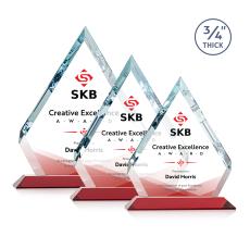Apex Full Color Red Crystal Trophy - Custom Trophies