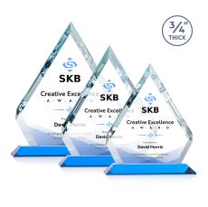 Apex Full Color Sky Blue Crystal Trophy - Custom Trophies