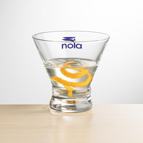 Custom Barware Glasses - Cocktail Glasses - Lujan Stemless Martini - Imprinted