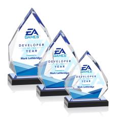 McCarthy Full Color  Blue Polygon Acrylic Trophy - Acrylic Trophies