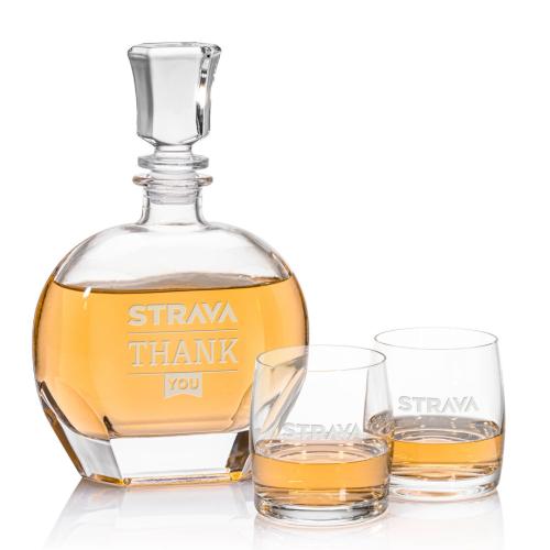 Custom Barware Glasses - Decanters - Glendale Decanter & Haywood OTR
