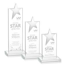 Horton Chrome Star Clear Towers Crystal Trophy - Crystal Star Trophies