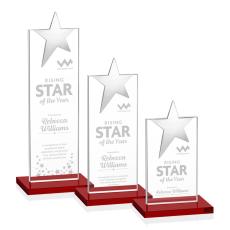 Horton Chrome Star Red Towers Crystal Trophy - Trophies