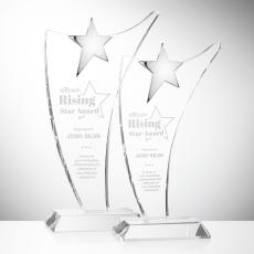 Benton Chrome Star Peaks Crystal Trophy - Trophies