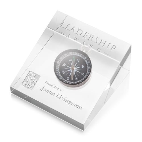 Awards and Plaques - Acrylic Trophies - Embedment Flat Wedge Rectangle Rectangle Acrylic Trophy