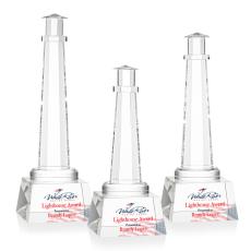 Employee Gifts - Lighthouse Full Color Crystal on Small Base Trophy