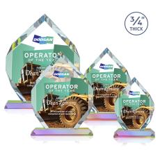 Diamond Diamond Full Color Prismatic Polygon Crystal Trophy - Custom Trophies