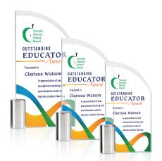 Finch Full Color Peaks Crystal Trophy - Custom Trophies