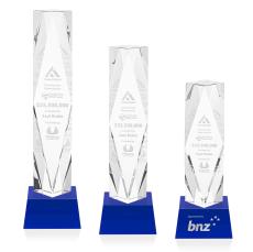 Toscana on Base Blue Towers Crystal Trophy - Crystal Trophies
