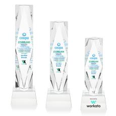 Toscana Full Color on Base Clear Towers Crystal Trophy - Custom Trophies