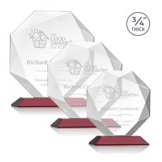 Gregory Red Polygon Crystal Trophy - Crystal Trophies