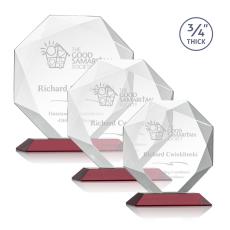 Gregory Red Polygon Crystal Trophy - Crystal Trophies