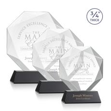 Gregory on Helton Base Black Polygon Crystal Trophy - Crystal Trophies