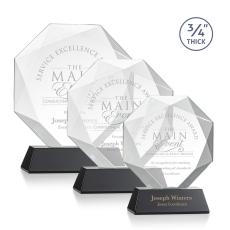 Gregory on Helton Base Black Polygon Crystal Trophy - Crystal Trophies