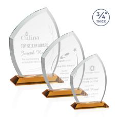 Wilco Amber Unique Crystal Trophy - Crystal Trophies