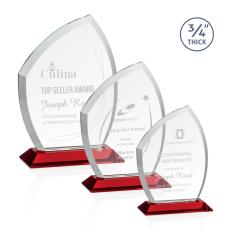 Wilco Red Unique Crystal Trophy - Crystal Trophies