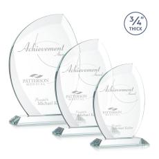Oakes Clear Flame Crystal Trophy - Crystal Trophies