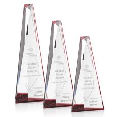 Dominguez Optical/Red Obelisk Crystal Trophy - Crystal Trophies