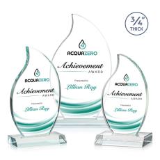 Summers Full Color Clear Flame Crystal Trophy - Custom Trophies