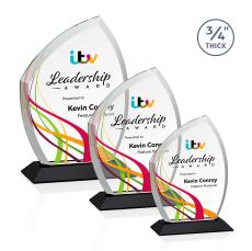 Wilco Full Color Black Unique Crystal Trophy - Crystal Trophies