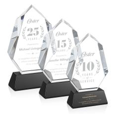 Thomson on Helton Base Black Polygon Crystal Trophy - Crystal Trophies