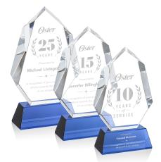 Thomson on Helton Base Blue Polygon Crystal Trophy - Crystal Trophies