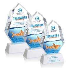 Thomson Full Color on Helton Base Fagan Polygon Crystal Trophy - Custom Trophies